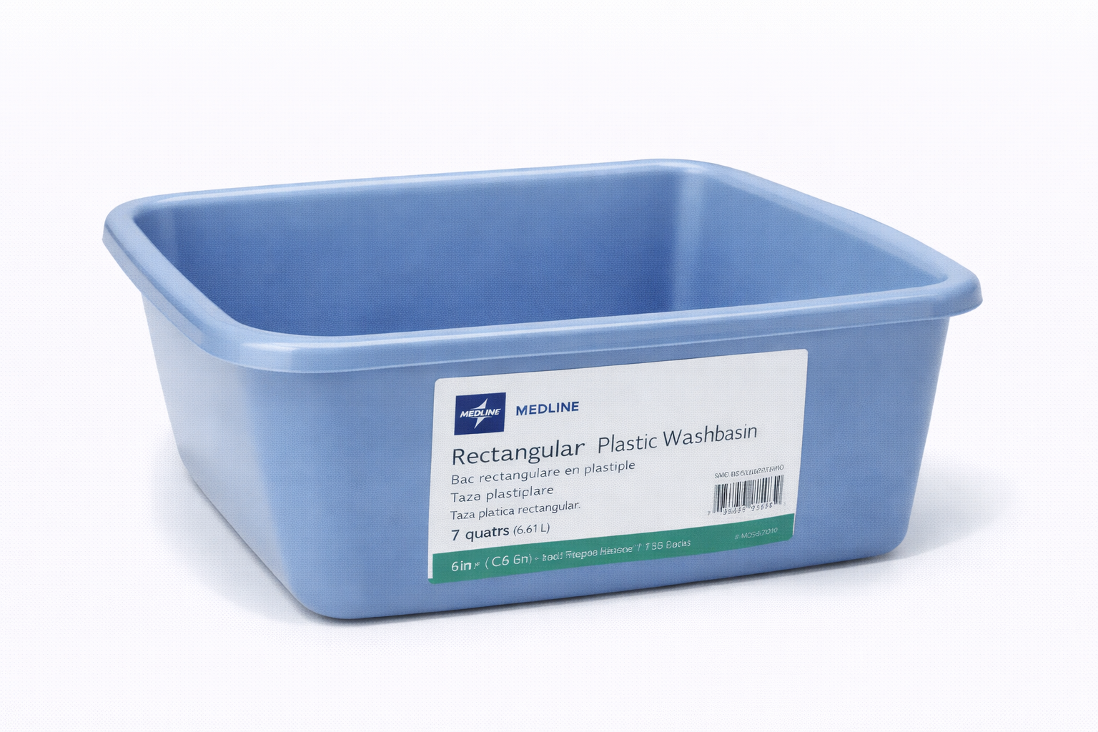 Medline Rectangular Plastic Washbasin